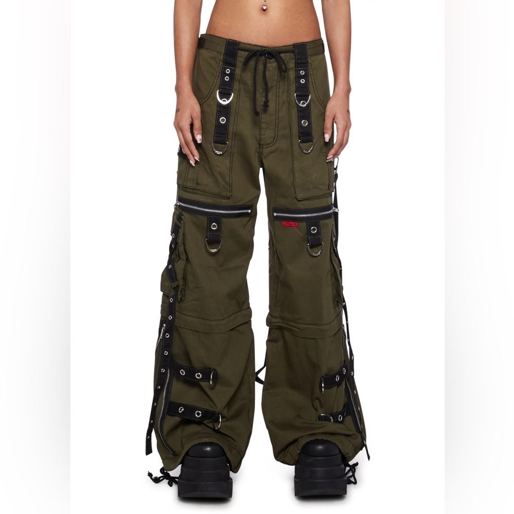 TRIPP NYC✖️X-STRAP ZIP OFF PANTS- GREEN SMALL